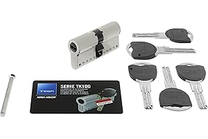 Tesa Assa Abloy TK153035N: Cilindro europeo TK100, 15 x 30 mm, compatible con cerraduras de perfil europeo, uso residencial y comercial, instalación sencilla, sustitución y obra nueva