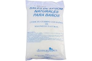 ZEMO Dismag Sales De Epsom Naturales 2KG - Sulfato de magnesio - Sal de Baño Y Cuidado Personal- Relajante y Desintoxicante - Tratamiento corporal (2 KG)