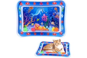 RANYAKE Wassermatte Für Katzen,Wasser Sensor Matte für Haustiere,verdickte Wasser Sensor Spielmatte für Katzen,Mit Pumpe,Interaktives Spielzeug für Haustiere,Verlängert die Spielzeit für Haustiere