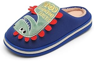 CELANDA Chaussons Hiver Garcon Fille Peluche Chauds Pantoufles de Maison Enfants Mignon Antidérapant Slippers d'Intérieur