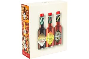 TABASCO Zestaw prezentowy: 100% naturalny gorący sos 60 ml szklane butelki - prezent dla każdego miłośnika sosów (3 opakowania)