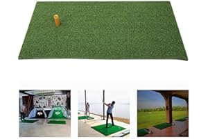 VIKYE Alfombra de Golf, 24x12.2x0.6inch Golf Training Net Golf Hitting Mat Indoor Home Outdoor Golf Swing Practice Alfombra de Hierba con Goma Golf tee