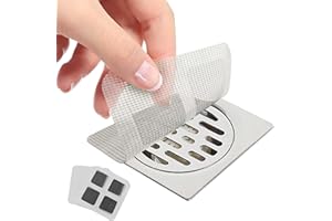 ZIENZENGYA 50 Piezas Rejilla Desague Ducha, Atrapa Pelos Ducha Desechable, Rejilla Fregadero Cocina Floor Drain Sticker, Tapa Desague Ducha Filtro Fregadero para Baño, Bañera, Lavabo 10×10 cm