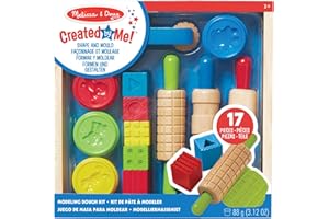 Melissa & Doug Shape, Model, and Mould Craft Activity Set - 4 Tubs of Modelling Dough and Tools Arts And Crafts For Kids Ages 3+