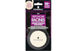 Schwarzkopf – Retouche Racines – Poudre Compacte Couvrante – Eponge Incluse pour une Application Précise – S’efface au Premier Shampooing – 88% d’Ingrédients d’Origine Naturelle - Noir, 1 g (Lot de 1)