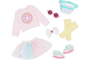 Glitter Girls Strój 14-calowy kolorowe ubrania dla lalek i okulary przeciwsłoneczne - różowy sweter, kirt, Fanny Pack & More - zabawki dla dzieci 3 lata + - słodkie sprośniki, jednokolorowe, GG50177Z,