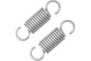 GUNGY Resortes de Extensión 60mm Muelles de Tensión con Gancho Muelle de Acero Inoxidable Diámetro Exterior 18mm Diámetro Alambre 2,5mm Fuerza Resorte 17,9kg 2 Piezas