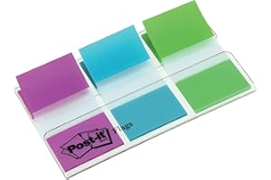 Post-it 90828 Segnapagina, Confezione da 3 Pezzi, Multicolore