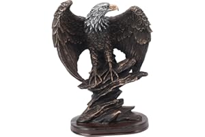 PSSOPP Statua Dell'Aquila, Resina Vivida Ingegnosa Aquila Che Si Staglia la Statuetta per Il Giardino Dell'iarda del Prato Patio