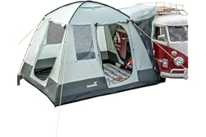 Skandika Auvent pour Bus Pitea Van | pour 4 Personnes, autoportant, Sol Cousu, Hauteur 2,2 m, Grandes fenêtres, étanche, Colonne d'eau 3000 mm, moustiquaires, 3 x 3 m, Tente dôme pour Bus, Caddy