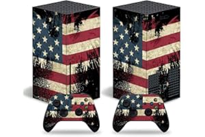TAIFOND Vinyl-Aufkleber für Microsoft Xbox Serie X Konsole, The Flag of United Status, Xbox Series X Skins mit zwei kostenlosen kabellosen Controller-Aufklebern