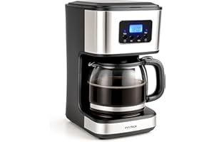 Innoteck Programmable Filter Coffee Machine 1.5L – Drip Coffee Maker with Timer, 900W Fast Brewing, 40-Min Keep Warm, Anti-Drip System, Reusable Filter & Glass Carafe, for Instant Coffee, Espresso