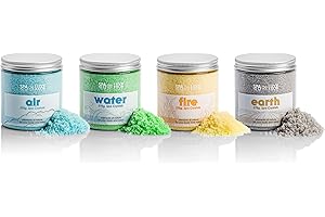 POWERHAUS24 AquaFinesse - Lot de 4 sels de bain Spa de Luxe - Parfums aux quatre éléments - WA26