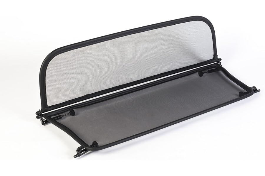 Foldable Wind Deflector with Quick Fastener - Black for Mini Cabriolet R52/R57 (2004-2016) | Windstop | Wind Blocker