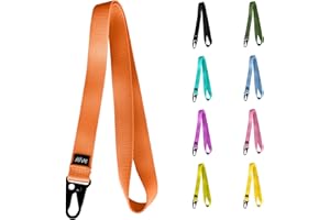 FFIVE - Lanyard nylon real - colgar cuello llaves telefono movil tarjeta identificacion cartera reforzado carabiner lanyard