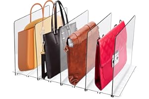 BestYiJo Divisori per Mensole in Plastica, Divisori per Mensole Staccabili, 41 X 24 X 20.7 Cm, Divisori Multifunzionali, Separatori per Guardaroba Trasparente, per Guardaroba, Libreria, Cucina