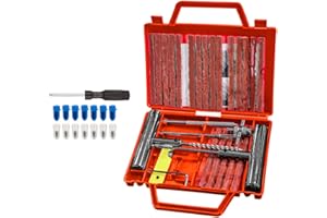 Ninabei Kit de Reparación de Neumáticos,38 Pcs de Reparador Pinchazos Coche - Kit antipinchazos Coche Herramienta de reparacion de pinchazos