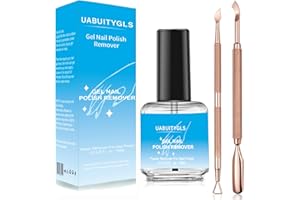 MYSHELL Gel Polish Remover, Gel Nail Polish Remover Kit with Cuticle Pusher & Nail Polish Scraper, Easily & Quickly Remove Acrylic Nail Polish in 3-5 Minutes, No need for Foil, Soaking Or Wraping