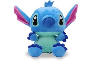 JUNMALLKO Peluche Stitch, 20cm Peluche Lilo und Stitch Pupazzo, Stitch Peluche Giocattoli Soft Animal Ripiene Bambola Peluche per Regali di Ragazzi e Ragazze (Blu)
