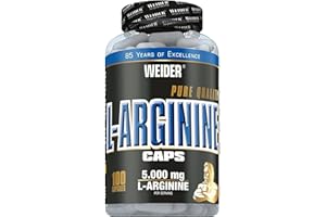 ‎WEIDER Weider L-Arginine Caps 100 kapsułek - Wysoka Dawka 5000 mg L-Argininy, Arginina HCL, Wegańskie
