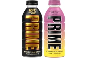 BLISSIFY Prime Hydration Drink Strawberry Banana 500ml + UFC 300 Edition 500ml - Prime Drink - Limited Edition