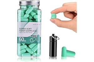 ERM TOOL Gehörschutz Stöpsel,Ohrstöpsel zum Schlafen, 60 Paare mit 38dB SNR, Superweiche Schaum Gehörschutzstöpsel, Lärmschutz Earplugs zum Laute Geräusche, Lernen, Konzerte