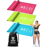 Telvesse Premium 3 Adet Farklı Diren&ccedil;te Pilates Squat Aerobik Bandı - Hafif,Orta,Sert &Ccedil;alışma Lastiği-Evde Spor Karın Kası Sı