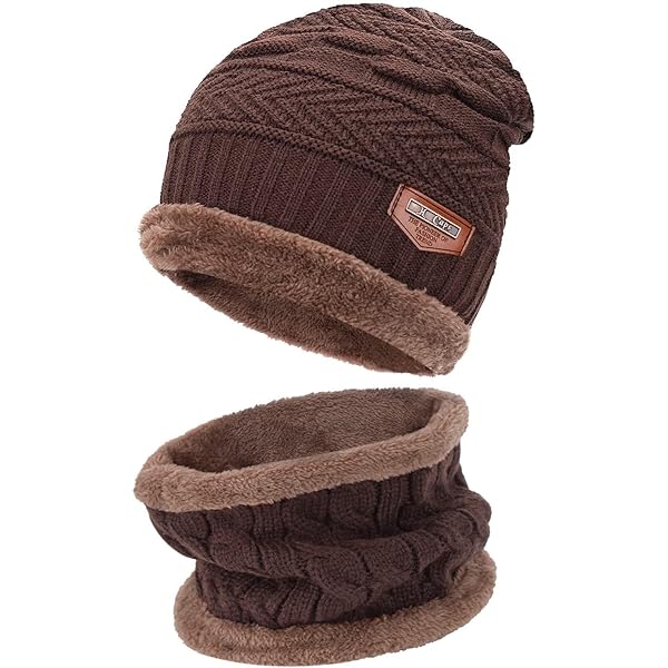 Kandid Wool Beanie Cap & Muffler Set for Men & Women | Soft Woolen