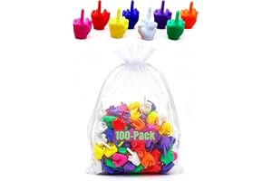 Mini långfingrar 50-pack färgglada flip the bird små händer skämtgåva vuxen jul vit elefant strumpa fyllare fest gynnar konto