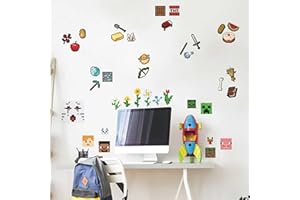 RoomMates Minecraft Peel and Stick Wall Decals by RoomMates, RMK5006SCS, 38 pieces