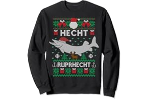 RAUBFISCHANGLER WEIHNACHTSGESCHENKE UGLY OUTFIT Hecht Ruprhecht I Lustiges Angler Angeln Raubfisch Ugly Sweatshirt