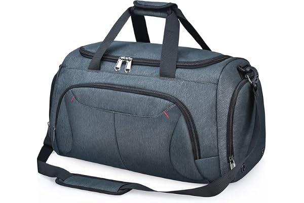 NUBILY Sac de Sport Homme Sac de Voyage avec Compartiment à Chaussures Grande Capacité Imperméables Weekender Sac Gym Fitness Sac Bandoulière pour Hommes Femmes Sac à Main 40L