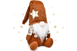 JOYSAL Gnomo, Decorazione Natalizia, Gnomo, Altezza 40 cm, per Decorazione Natalizia (Marrone)