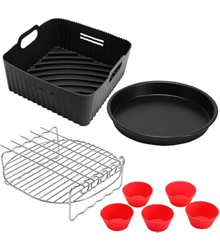 XL Air Fryer Zubehör Set - Edelstahl-Rack Mit Spießen Für Ninja & Philips