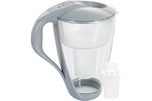 DAFI Crystal Classic - Filtro de agua de cristal (2,0 L, incluye 1 cartucho de filtro), color grafito