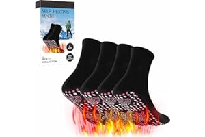 RAKIUTY Calze Autoriscaldanti,Calzini Riscaldati,Calzini Magnetici,Calze Autoriscaldanti Tormalina,Tcalzini Termiche per Uomo/Donna,Scaldapiedi,Massage Socks,per Campeggio,Escursioni,Pesca,Ciclismo,2 Paia