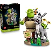 LEGO Shrek: Srek, Esek ve &Ccedil;izmeli Kedi 72423 | Yetiskinler i&ccedil;in "Dikkat Ogre" Levhasi ve Ay&ccedil;i&ccedil;ekleri ile Minifig&uuml;r I&ccedil;eren Mod