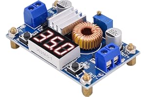 RUNCCI-YUN Alimentatore DC-DC 5A 4-38V a 1.25-36V, regolatore XL4015 con voltmetro LED per Arduino