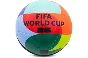 Hy-Pro Officially Licensed FWC26 Size 5 Football - Training Ball with Trophy Design & Host Nations Graphics, Football Gifts for Boys - FIFA World Cup 2026 Design