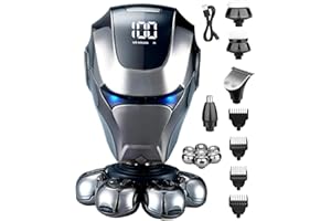 Rantizon 2026 Upgraded Head Shavers for Men – 7D Electric Skull Shaver with LED Display, IPX5 Waterproof Bald Head Razor & USB Rechargeable Grooming Kit, Valentine’s Day Gift for Him