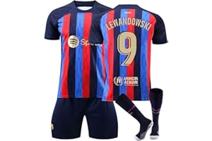 Umiquansome FC Barca Football Kit Tracksuit Kits for Boys 23/24 Kids Football Kit Home Away Football Jersey for Boys Adults Kid Junior Football Kit Soccer Tracksuit Boys Training Top+Shorts+Sock