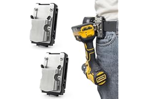otuiaim Porta Attrezzi da Cintura - Supporto Clip-on in Acciaio Inossidabile 304, Cintura Porta per Utensili per Ganci, per Trapani Senza Fili, Avvitatori ad Impulsi, Chiodatrici, Metri a Nastro