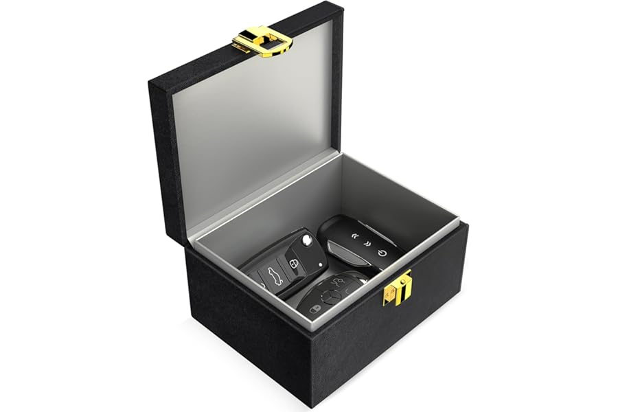 lanpard Faraday Box for Car Keys, Keyless Signal Blocking Anti-Theft Key Protector Signal Blocking Box