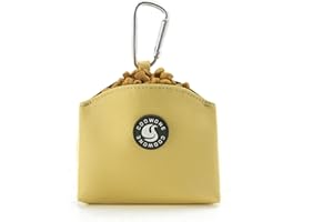 COOWONE Dog Treat Pouch Magnetic Closure Small Dog Training Treat Pouch Pocket Sized Small Dog Treat Pouch with Clip (Khaki)