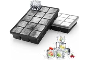 Ankway Lot de 2 Bac à Glaçons avec Couvercle, 30 3.5cm Glacons Moule Silicone, Sans BPA, Faciles à Retirer pour Cocktails, Whisky, Vin, Fruits, Purées de Fruits, Glaces
