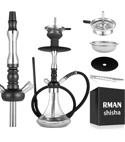 Shisha King SKS 624 Daytona Set – 56 Cm, In Schwarz, Mit Allem Zubehör & Click-Verschluss