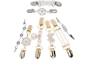Holibanna 8pcs Shirt Clips Sweater Shawl Clips Dresses Cardigan Collar Clip Vintage Cardigan Collar Shirt Blouse Cinch Women Girls Clothes Accessories