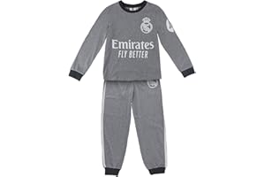 CERDÁ LIFE'S LITTLE MOMENTS Pijama Largo Single Jersey Real Madrid para Niños – Conjunto Oficial de Dormir Infantil Juego (Pack de 2)