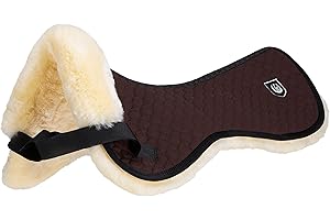 ‎WERNER CHRIST Werner Christ ® Lammfell Sattelpad Standard Sattelunterlage/Sattelkissen aus echtem Fell, dämpfendes Lammfellpad, Reitpad in weiß, Natur, schwarz, braun, Größen Pony & Warmblut