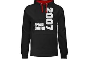 Shirtracer - Pullover Herren Frauen Hoodie Kontrast zweifarbig - 18. Geburtstag - Special Edition 2007